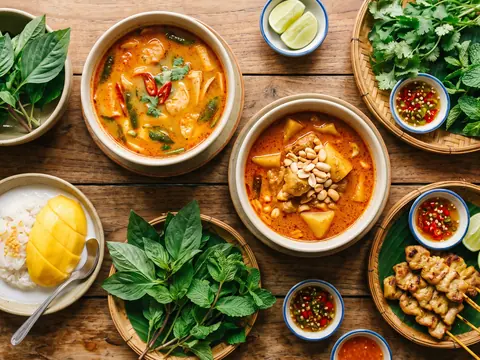 Thai Food Culture: Flavours, Dishes and Traditions (AI concept image)